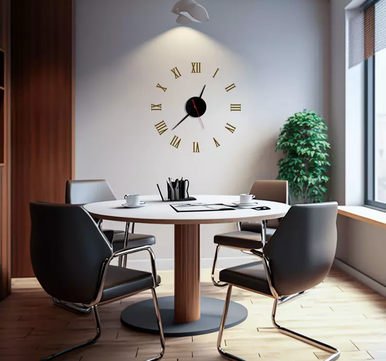 Autocolante de ceas romani numeri clasiciNumere romane clasice - TenStickers