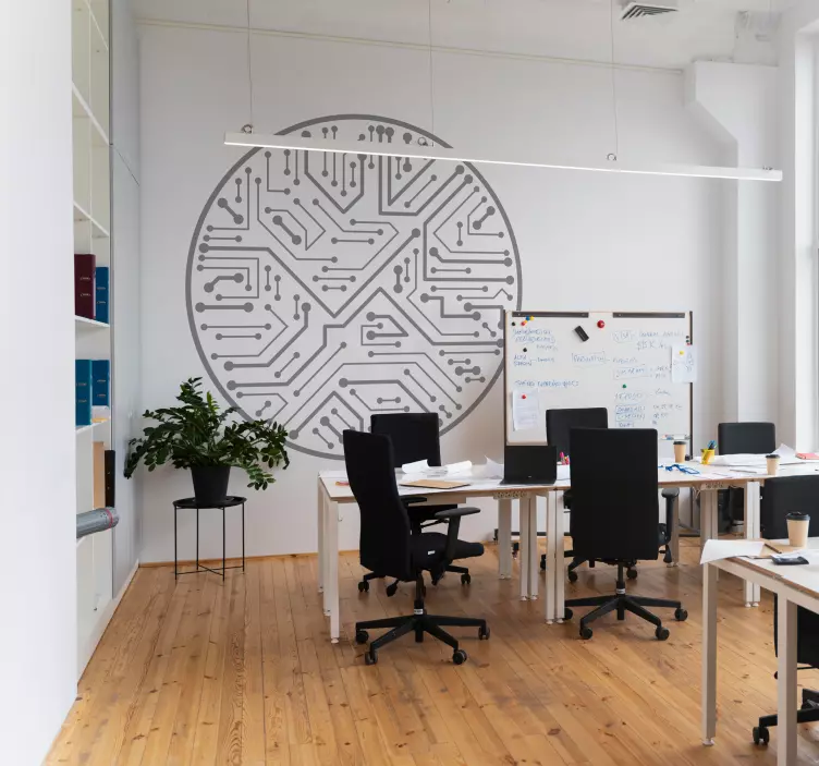 Autocolante de perete de internet circuitul de cip - TenStickers