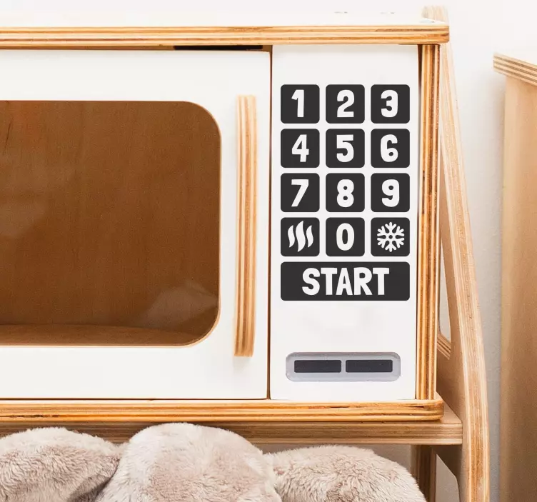 Autocolante de perete jucării butoane de microunde jucărie - TenStickers