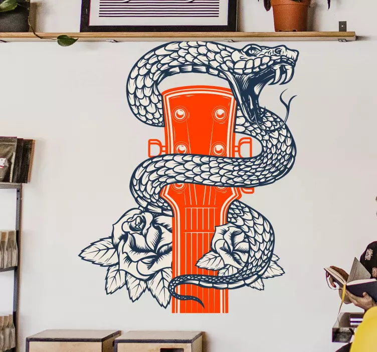 Autocolante muzicale pentru chitară tatuaj - TenStickers