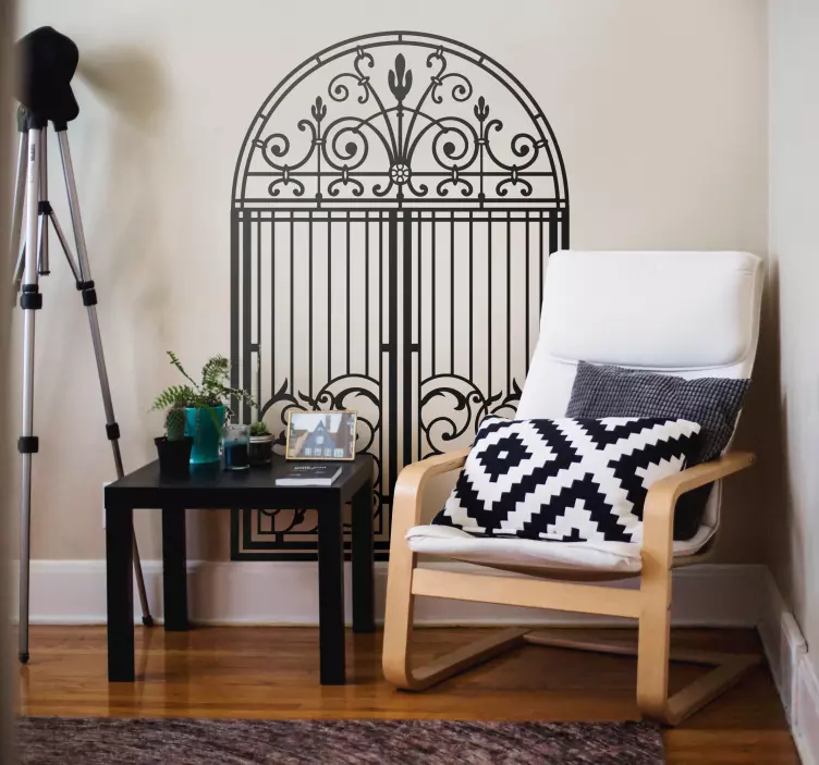 Autocolante vintage cu arc gotic - TenStickers