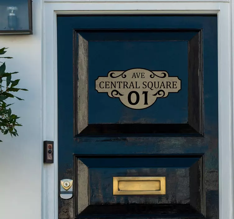 Autocolant pentru usa de sticla cu numarul casei - TenStickers