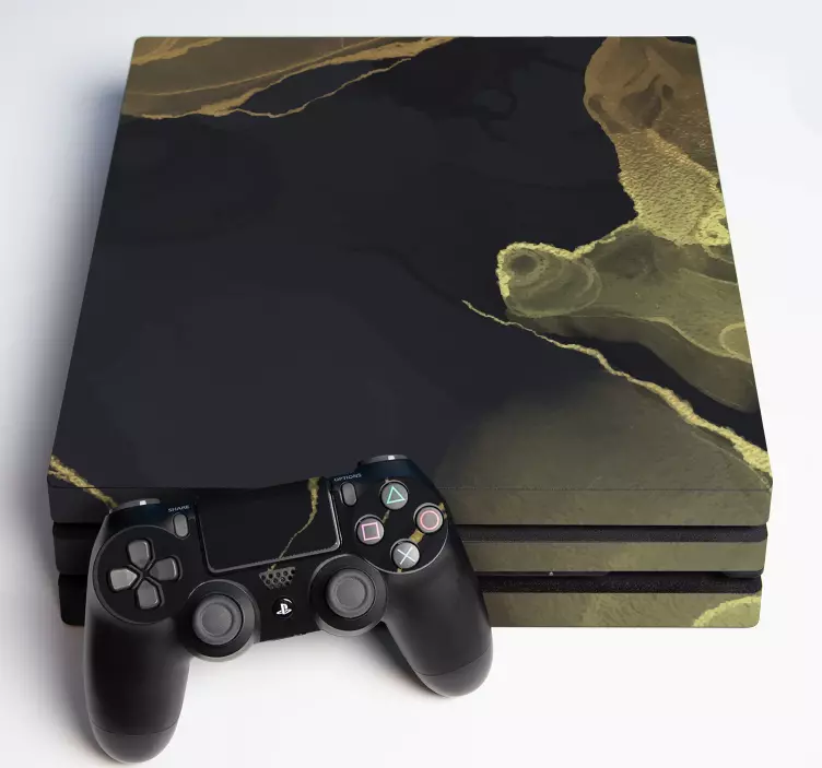 Autocolante elegante ps4 cu cerneală neagră și aurie - TenStickers