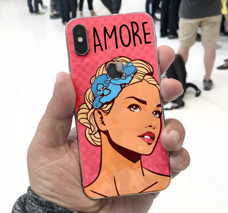 Autocolante iphone expresia dragostei feminine - TenStickers