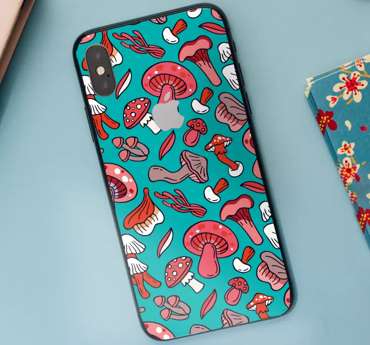 Autocolante iphone fantezie cu ciuperci - TenStickers