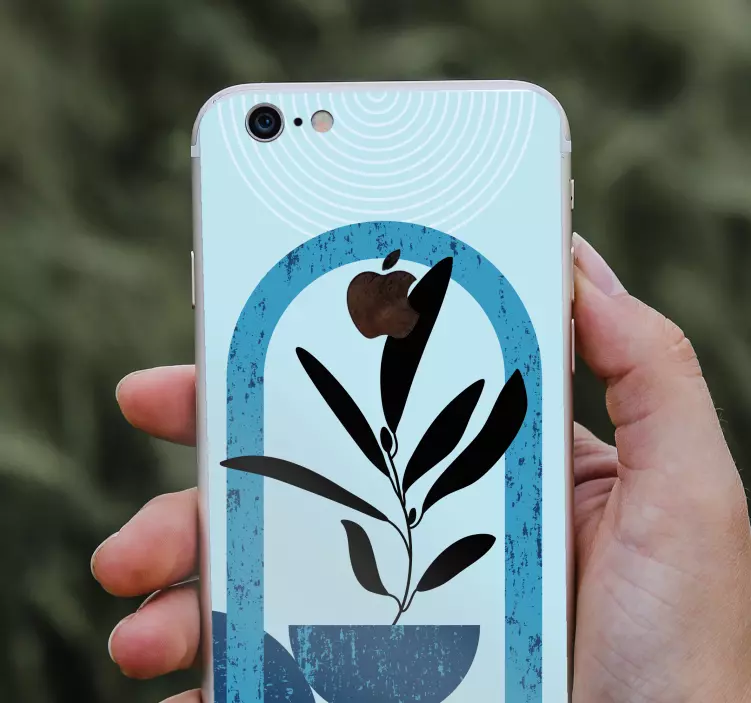 Autocolante iphone motiv elegant cu verdeață - TenStickers