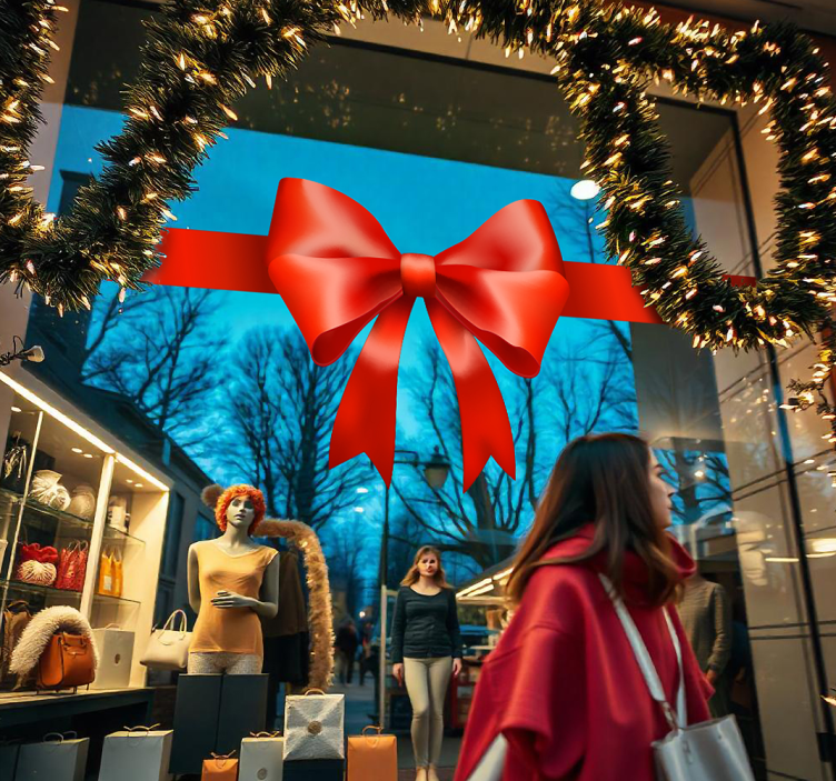 Autocolante magazin semne frontale fundita rosie cadou - TenStickers