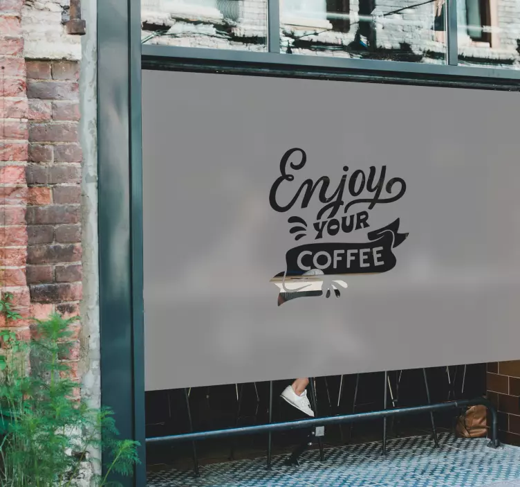 Autocolante magazin semne frontale logo-ul tău pe translucid - TenStickers