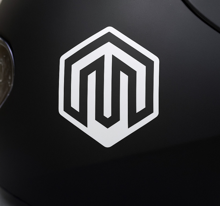 Autocolante motociclete design hexagonal geometric modern - TenStickers