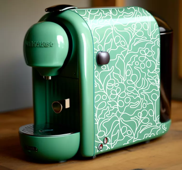 Autocolante aparate plantă de cafea abstractă - TenStickers