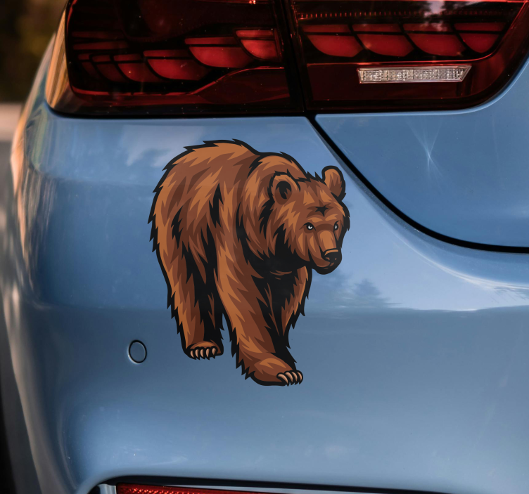 Autocolante pentru autoturisme ilustrație de urs - TenStickers