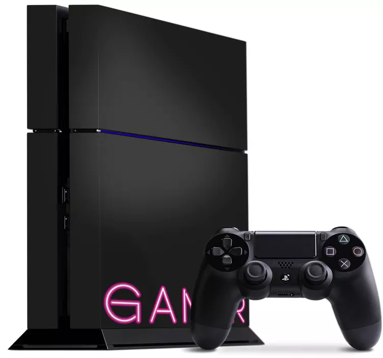 Stickere ps4 pentru gamer design neon - TenStickers