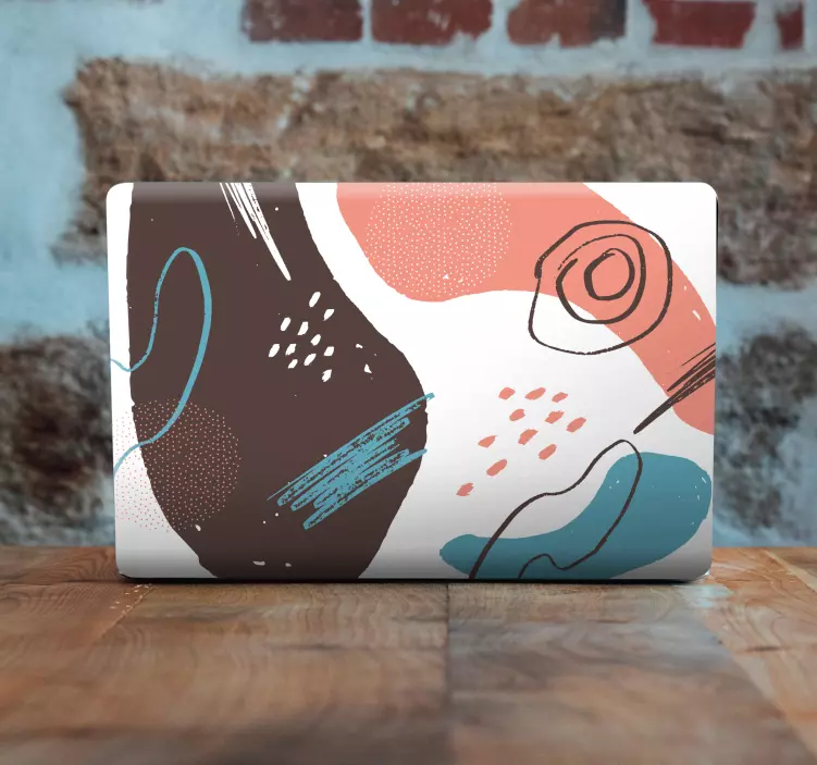 Piese de laptop cu pensulă de artă de perete grunge - TenStickers