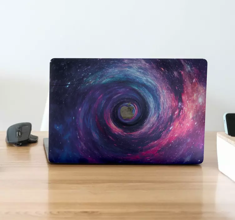 Autocolant pentru laptop știință spirală galaxie - TenStickers