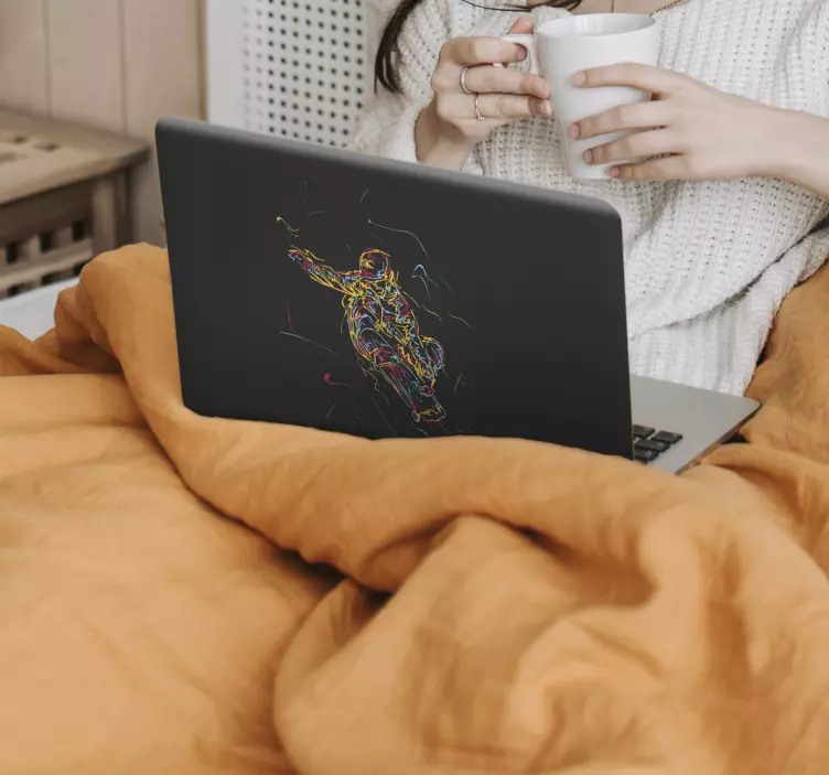 Skateboarder abstract skins pentru laptop - TenStickers