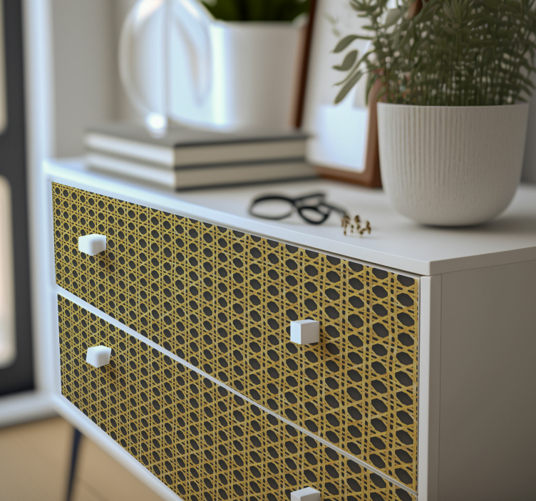 Autocolante mobila găuri din răchită - TenStickers