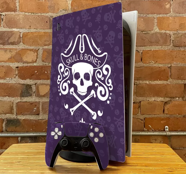 Autocolante pentru ps5 design cu skull pirat - TenStickers