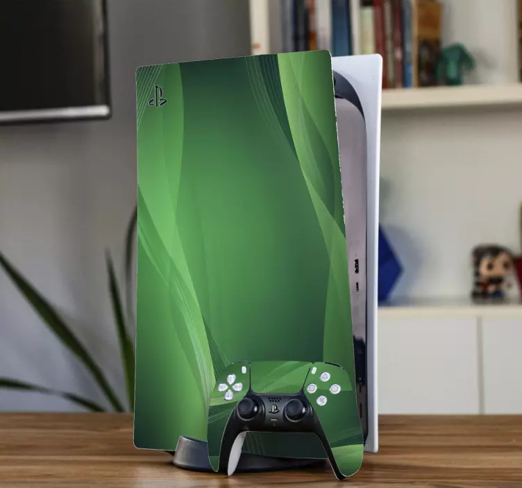 Autocolante pentru ps5 model verde elegant - TenStickers