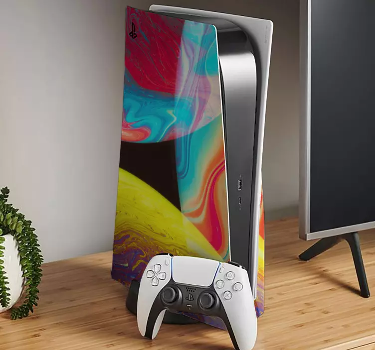 Autocolante pentru ps5 modele cosmice vibrante - TenStickers