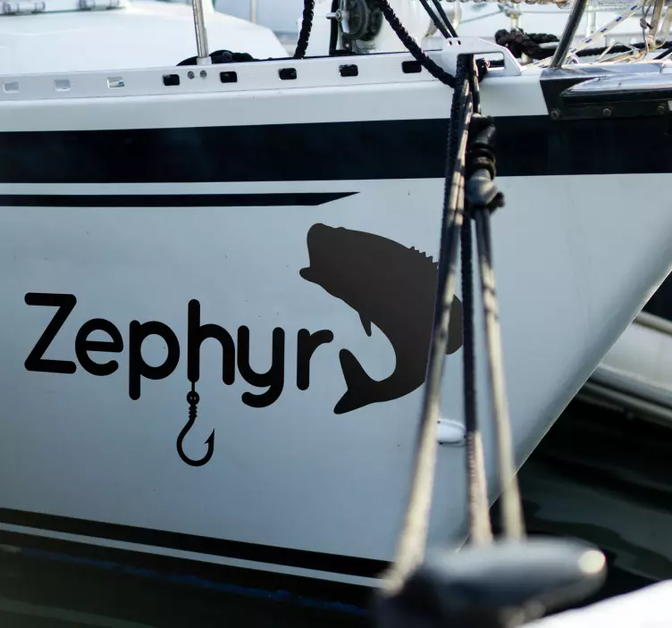 Autocolante cu pătură cârlig și peșteCârlig și pește - TenStickers