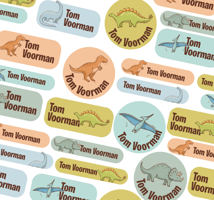 Autocolante cu pătură modele de școală de dinozauri - TenStickers