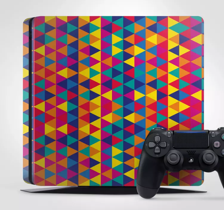 Autocolante ps4 model triunghi colorat - TenStickers