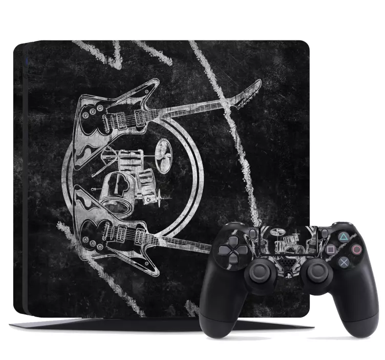 Autocolante ps4 set de tobe cu chitară - TenStickers