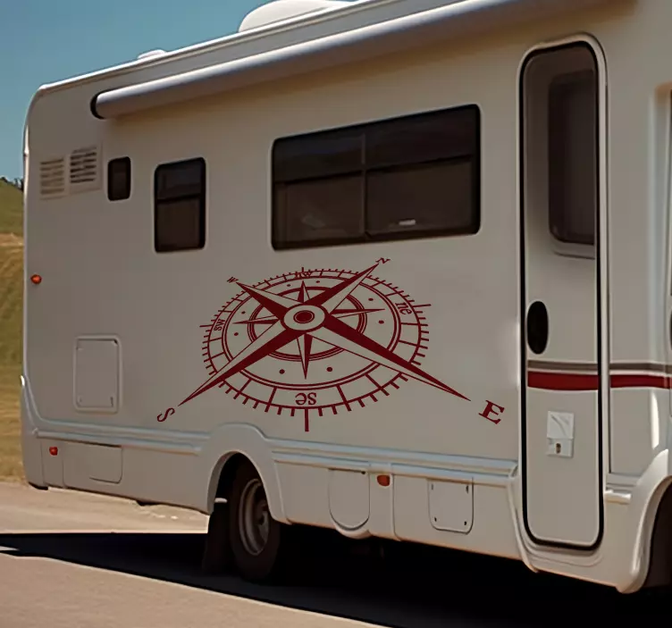 Autocolante rulote compasul în perspectivăCompasul în perspectivă - TenStickers