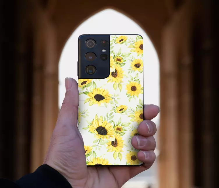 Autocolante Samsung motivul florii-soarelui - TenStickers