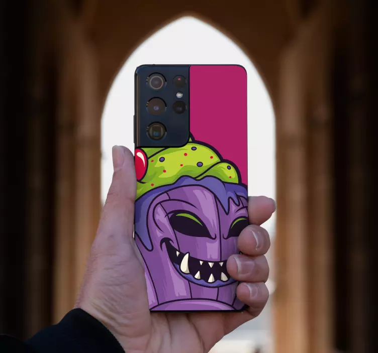 Autocolante Samsung personaj cupcake zâmbitor - TenStickers