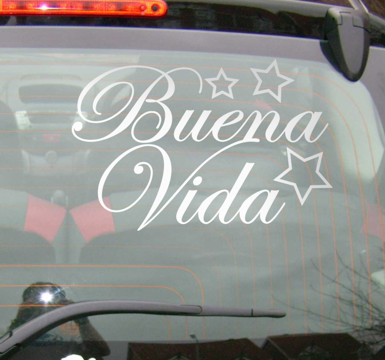 Autocolante texte adhesivo decorativo buena vida - TenStickers