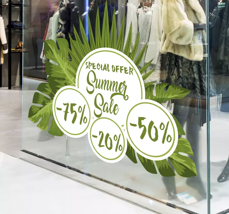 Autocolante vânzare reducere de vară tropicală - TenStickers