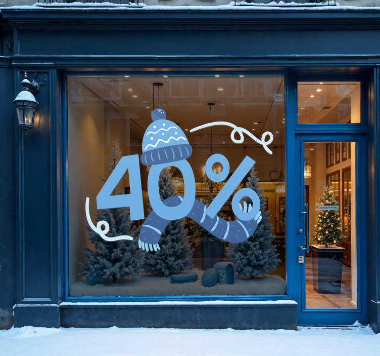 Autocolante vânzare reducere albastră de iarnă - TenStickers