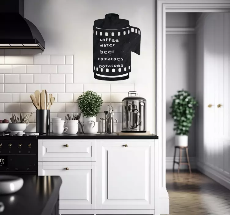 Autocolante de perete vintage fotografie vintage pe tablă neagră - TenStickers