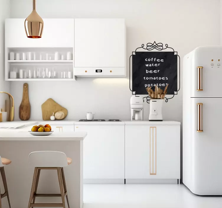 Autocolante de perete vintage tablă veche vintage neagră - TenStickers