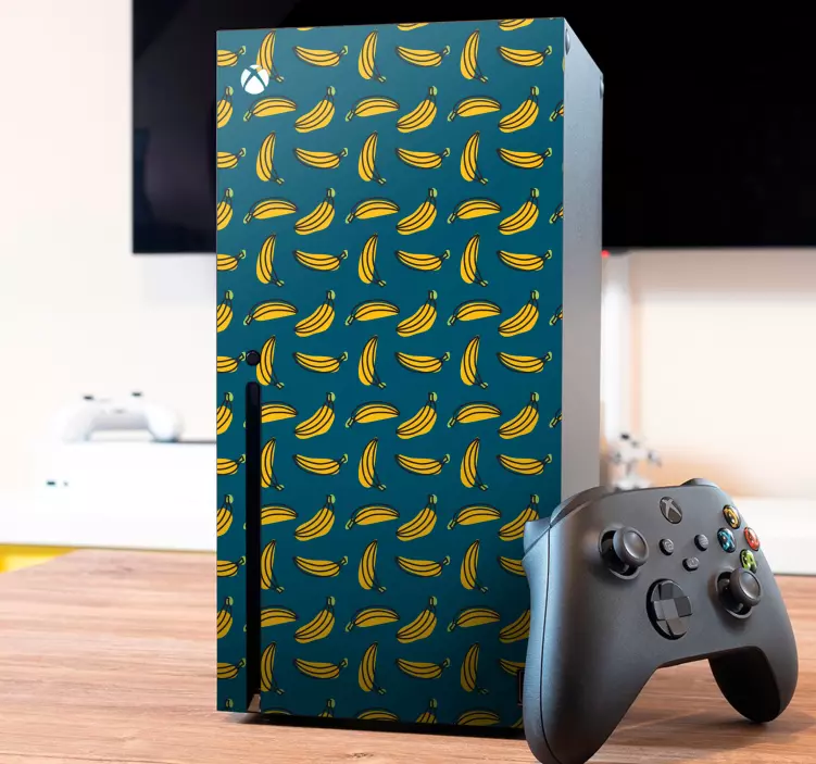Banane galbene pe un fundal gri piele xbox - TenStickers