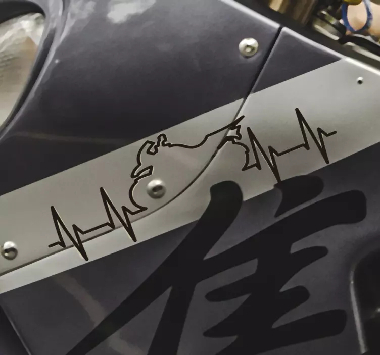 Sticker motociclete trail heartbeat trail - TenStickers
