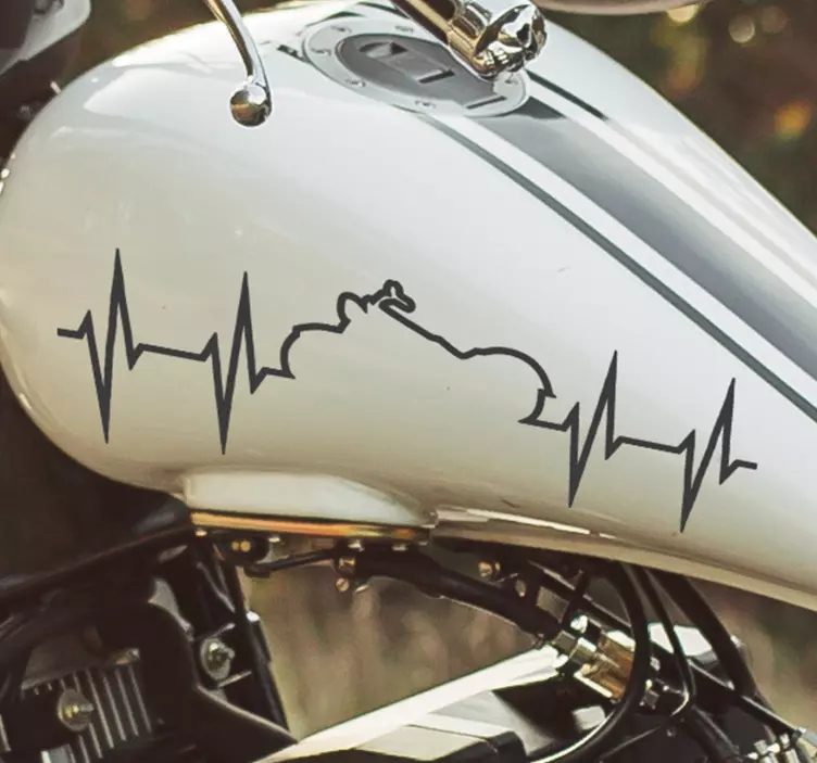 Bătăi inimii personalizate motociclete - TenStickers