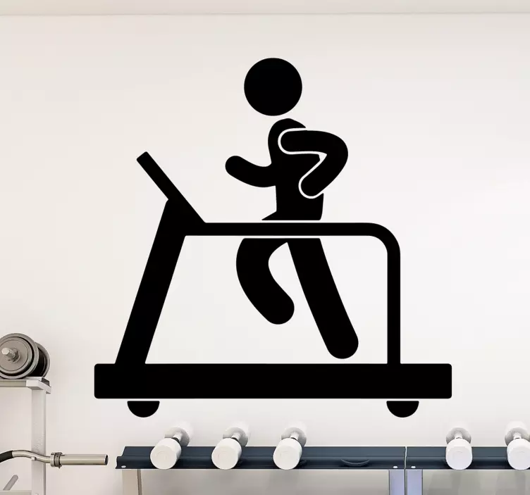 Autocolant pentru oameni de fitness cu bandă de alergat - TenStickers