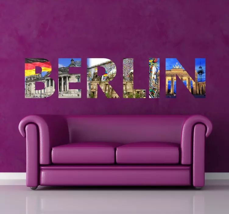 Berlin imagini decal - TenStickers