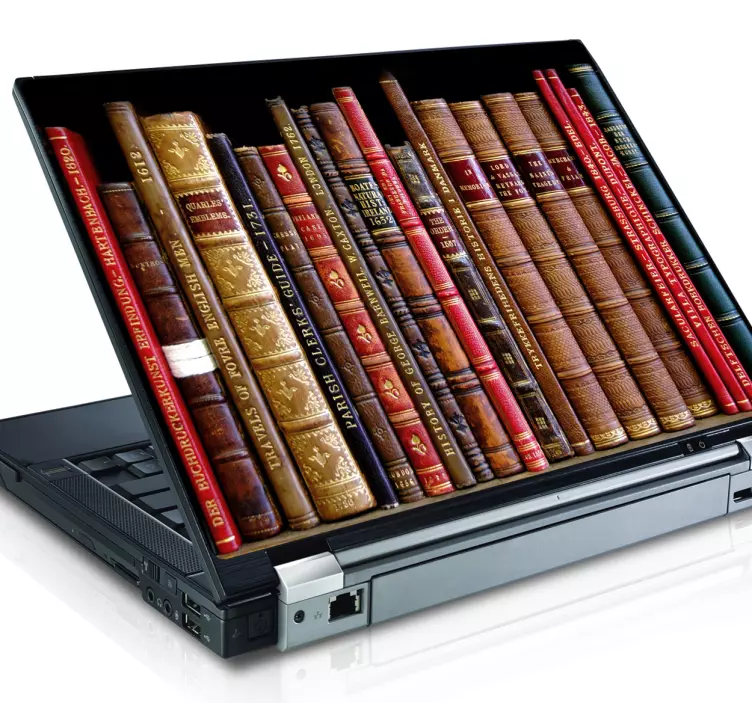 Bibliotecă carte de autocolant laptop - TenStickers