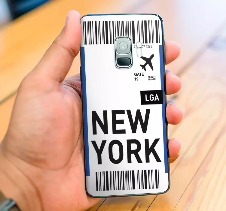 Bilet de avion către autocolante samsung din new york - TenStickers