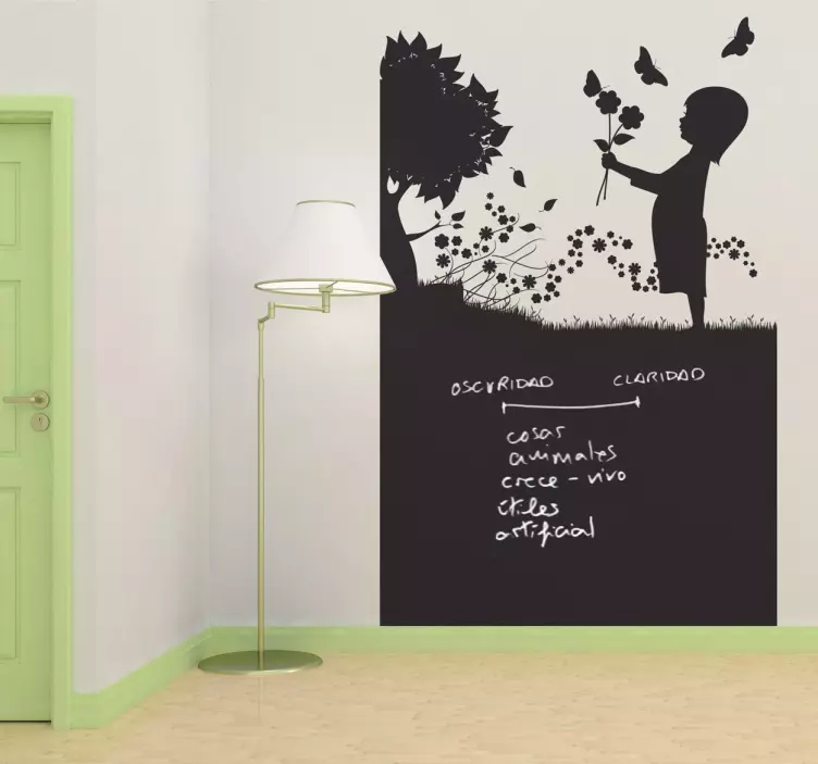 Blackboard fată natura acasă autocolant - TenStickers
