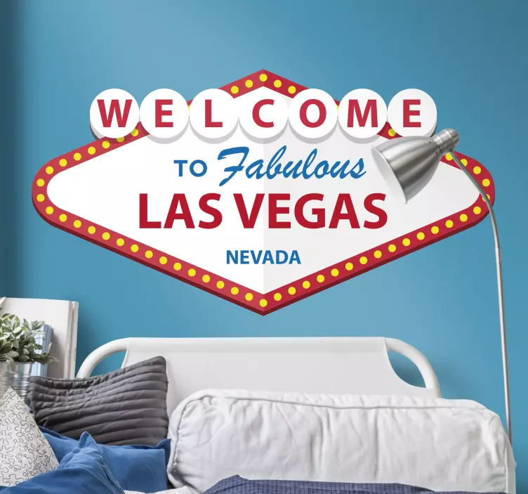 Bun venit la las vegas banner de vinil - TenStickers