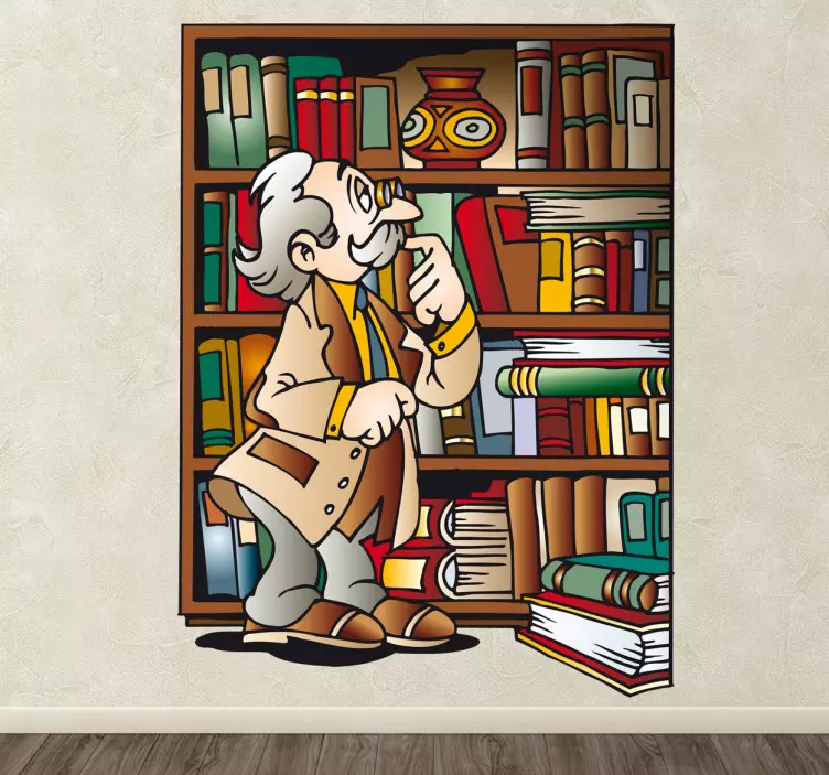 Bunicul bibliotecii autocolant pentru copii - TenStickers