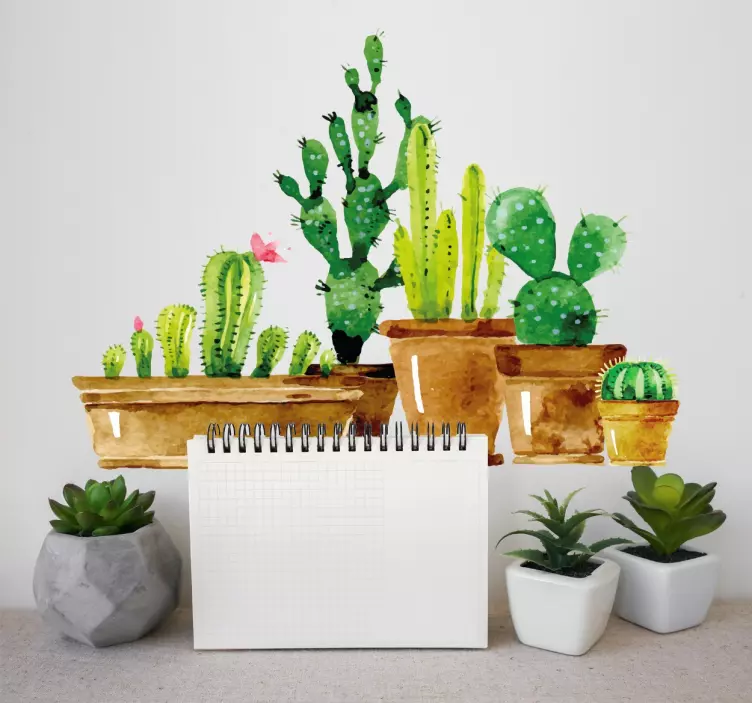 Cactus și autocolant de colectare a plantelor verzi - TenStickers