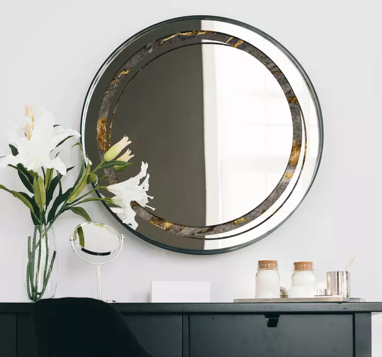 Autocolant rotund din oglindă cu oglindă - TenStickers