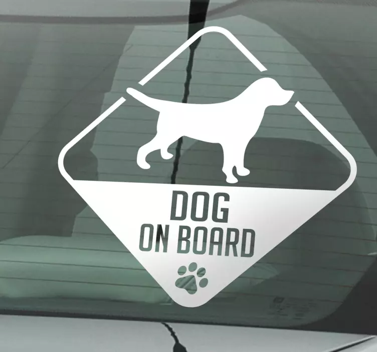 Câine la bord autocolant - TenStickers