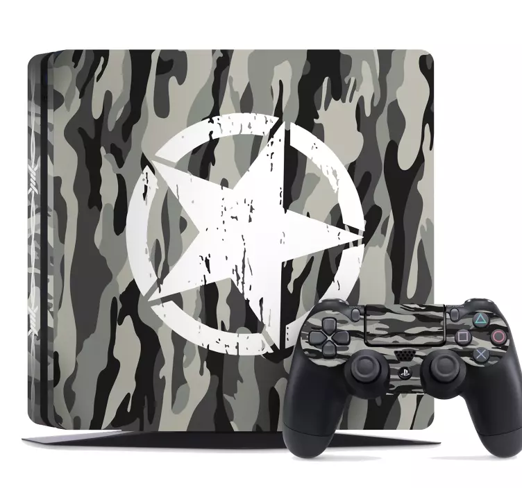Camuflaj ps4 autocolant de piele - TenStickers