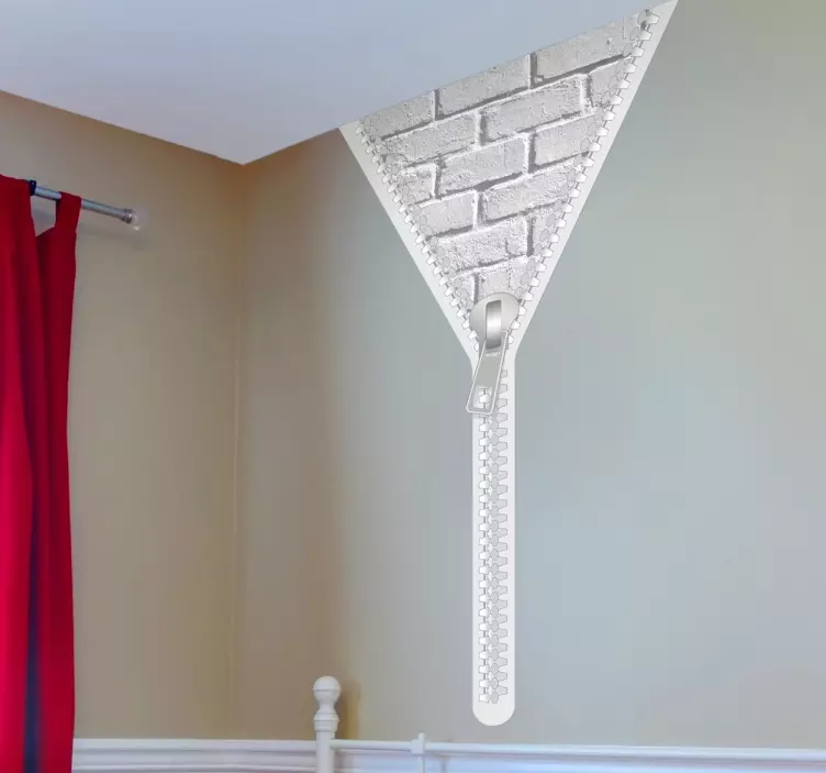 Caramida cu perete decorativ cu fermoar - TenStickers